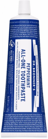 Dr Bronner All-One Flouride Free Peppermint Toothpaste