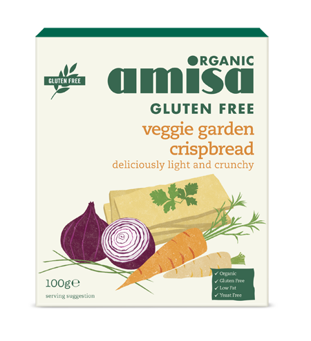 Amisa Organic Veggie Garden Crispbreads (Gluten Free) 100g