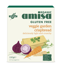 Amisa Organic Veggie Garden Crispbreads (Gluten Free) 100g